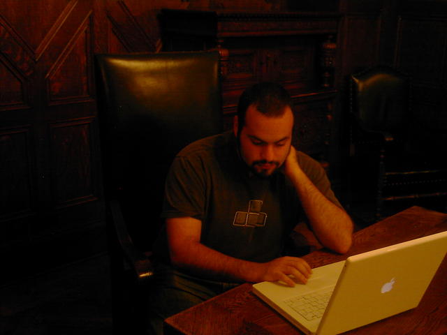 The president at work.