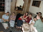 at the hotel the night before